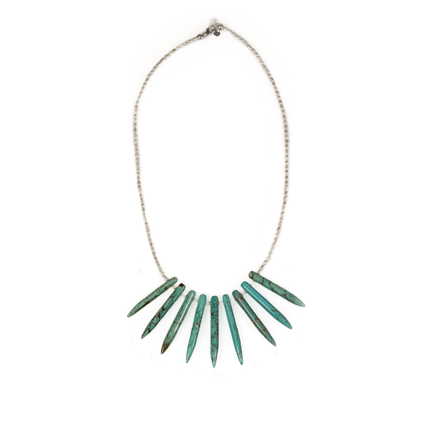 Bombom Heat Statement Necklace Rice Pearls