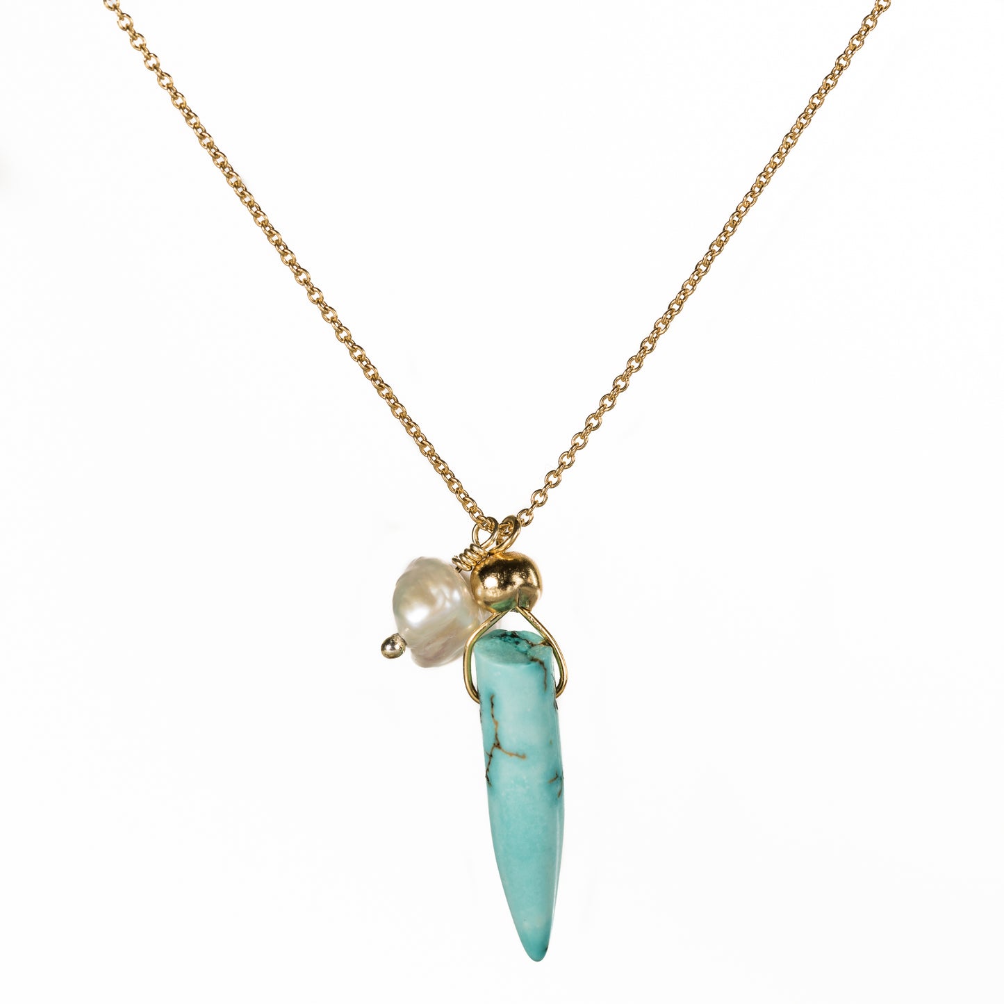 Bombom Heat Turquoise Spike Necklace