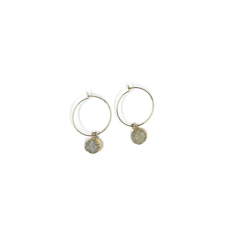 Bombom Ra Druzy Hoops