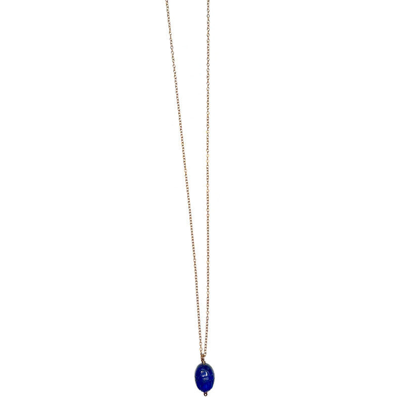 Bombom Ra Lapis Lazuli Scarab Necklace